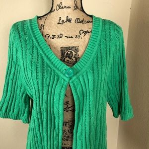 Lane Bryant Sweaters - Lane Bryant Cabled Green Sweater Cardigan 14 16 Lane Bryant Sweaters - Lane Bryant Cabled Green Sweater Cardigan 14 16